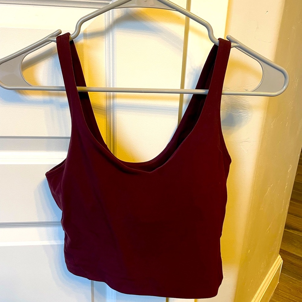 Lululemon Maroon Align Crop like new condition